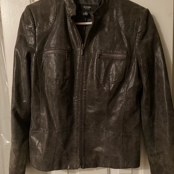 Alfani Jackets & Blazers - Olive Leather Jacket